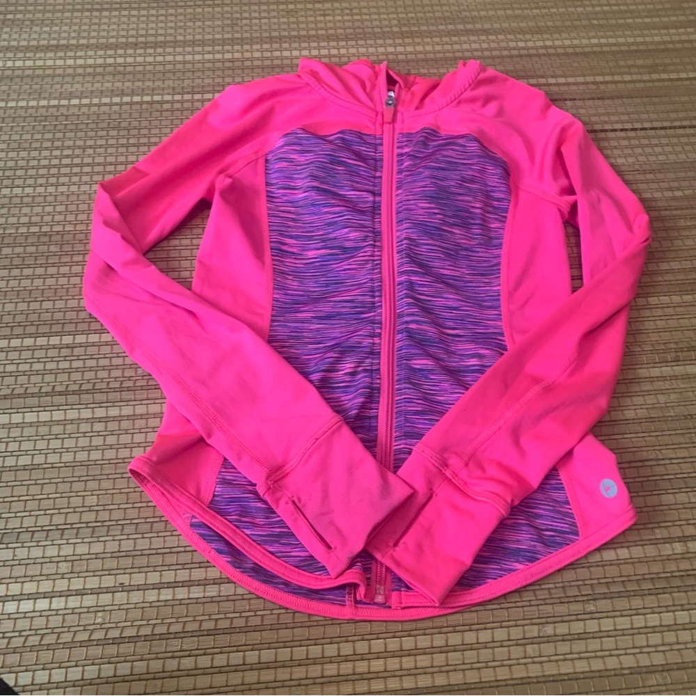 90 Degree Girls by Reflex Full zip hooded athletic jacket size small 7-8